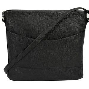 New CORDER London Ada Pebbled Leather Messenger Bag